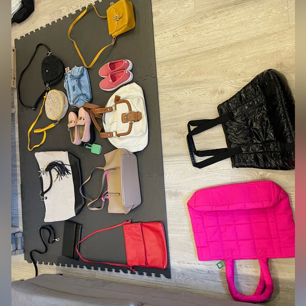 Purses & shoes ! Shoes are brand new and purses are lightly used!